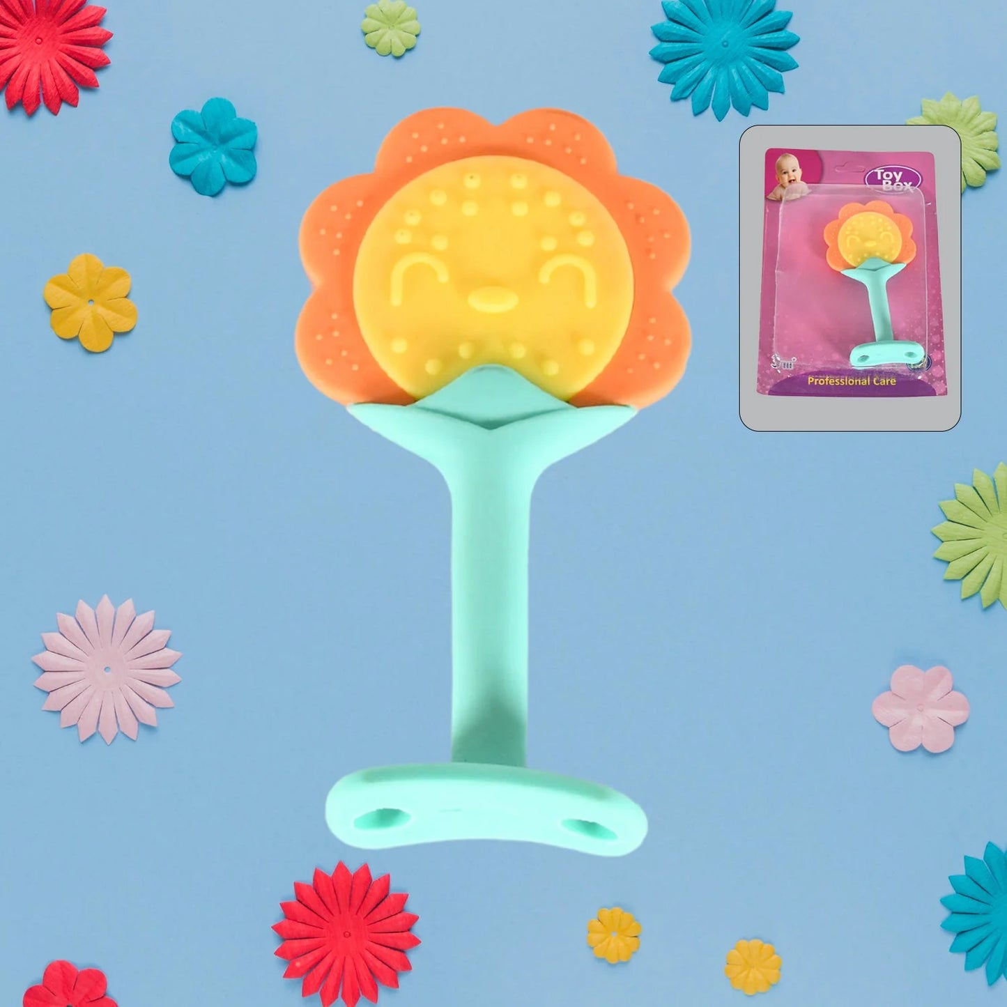 Baby Silicone Teether – Fruit-Shaped, 100% Food Grade, Non-Toxic & Latex-Free for Toddlers