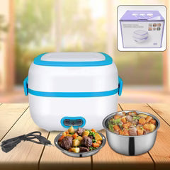 Electric Lunch Box 220V | Portable Food Warmer with Stainless Steel Container | Fast Heating | For Office, Home, Car & Truck