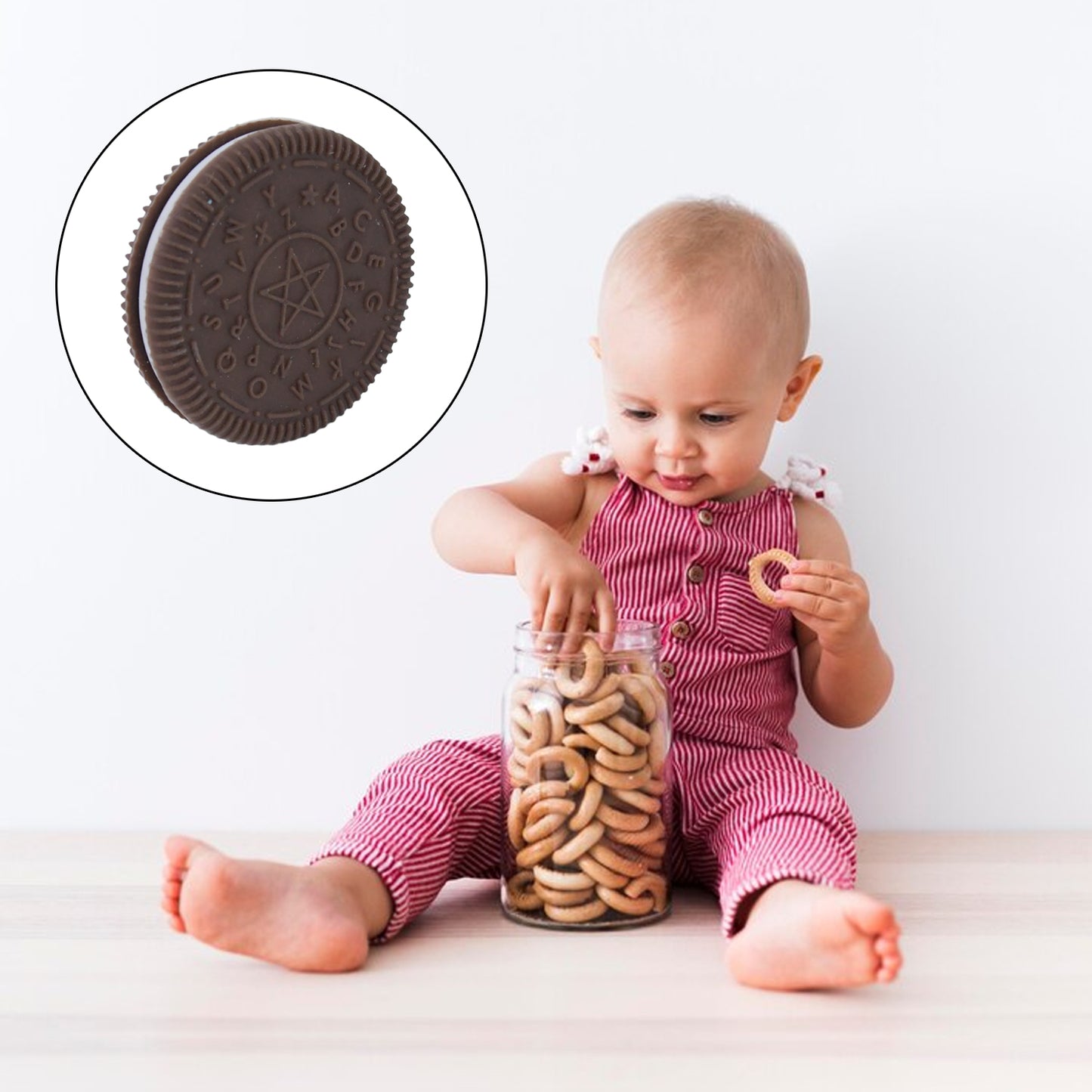 CuddleChew Bear Teether – Soft Silicone Teething Ring for Babies