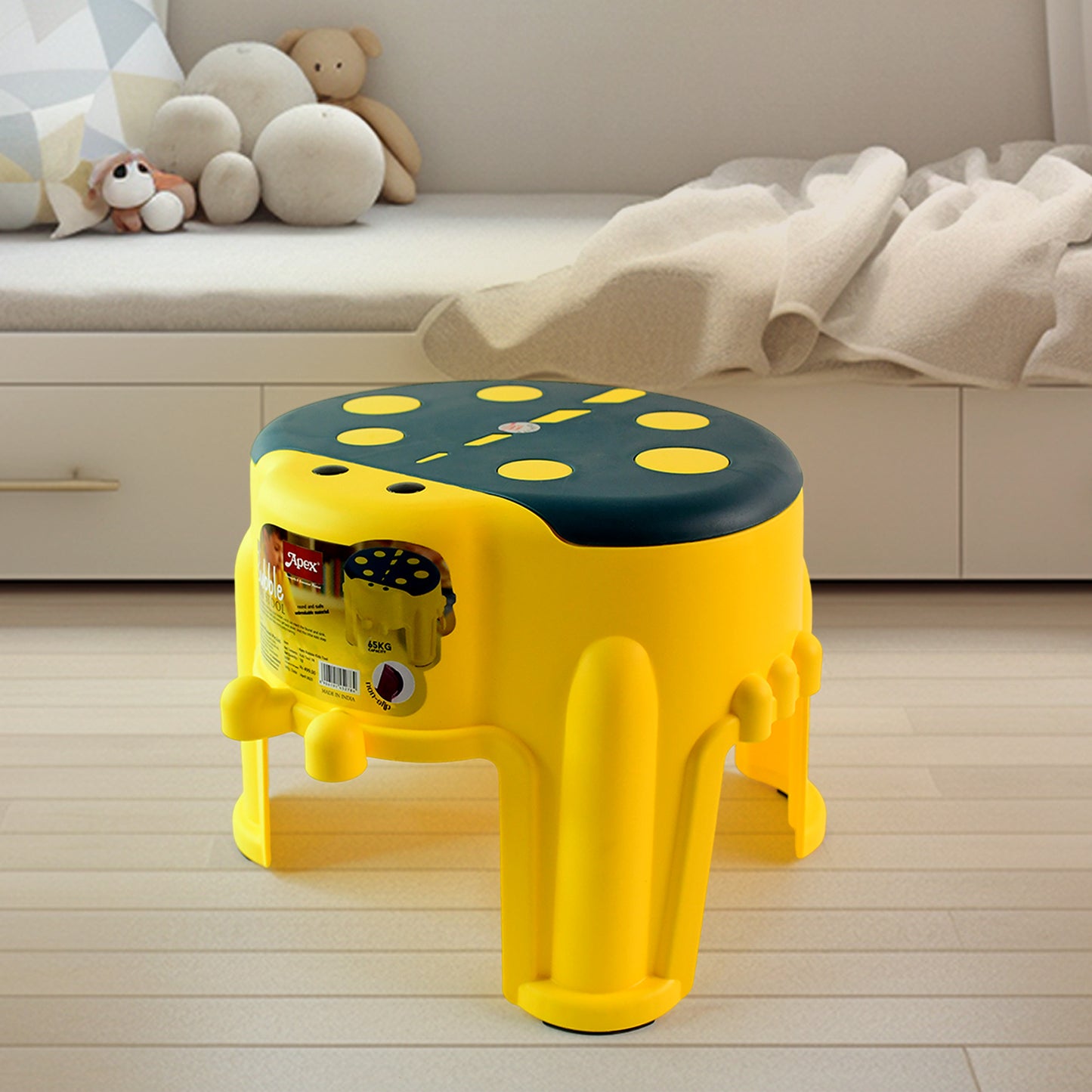 Apex Bubble Kids Stool – Durable Plastic Step Stool for Kids | Non-Slip Bubble-Textured Seat