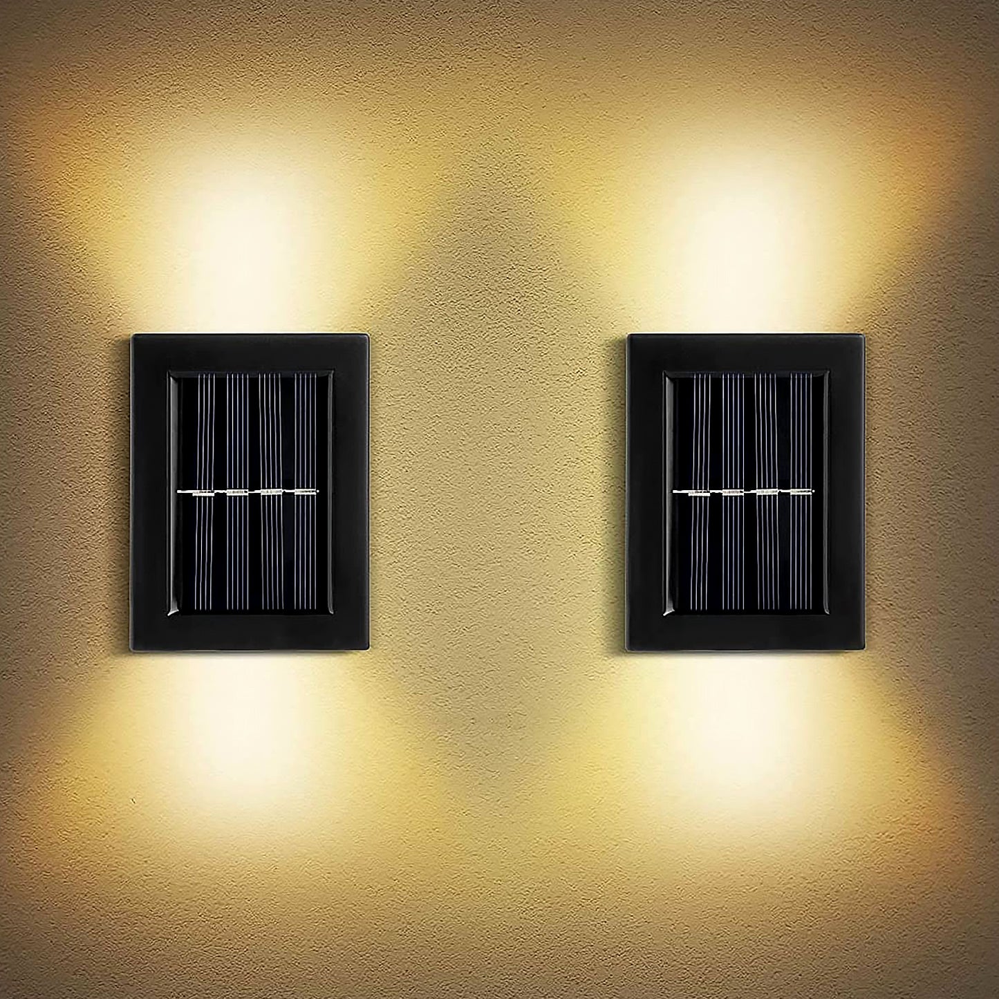 GlowEdge Solar Wall Light – Dual Beam LED Up & Down Outdoor Fence & Porch Lamp | Weatherproof, Wireless, Easy Install