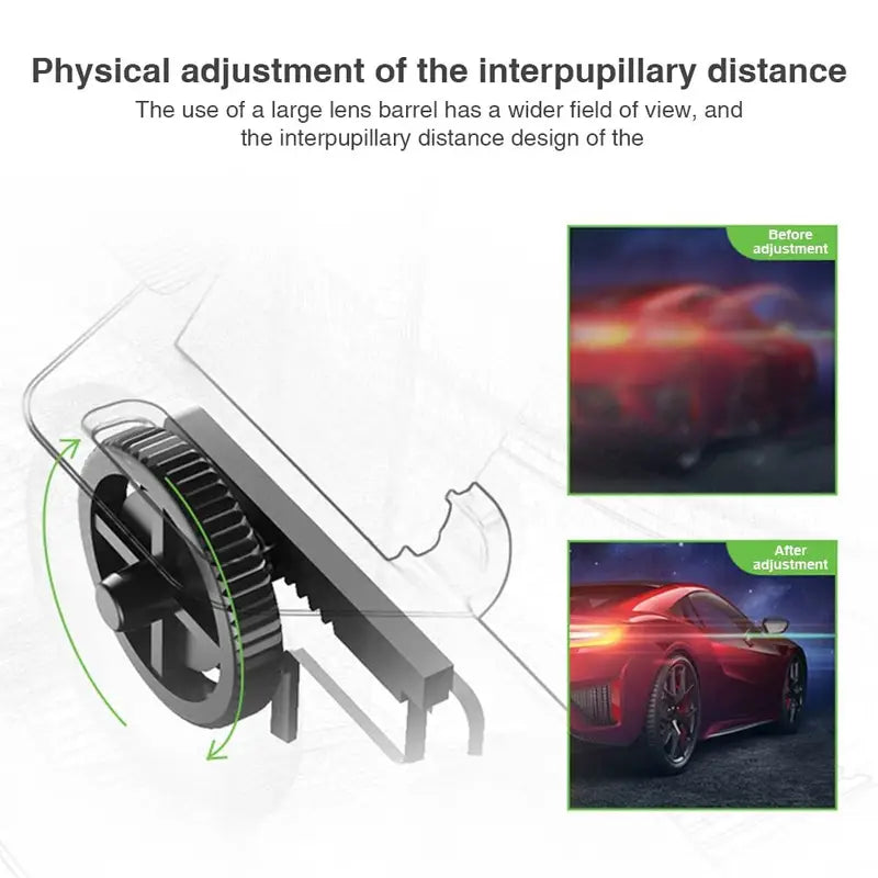 3D VR Headset Compatible with iPhone & Android – Virtual Reality Goggles for 3D Movies, Video Games & Immersive VR Experiences