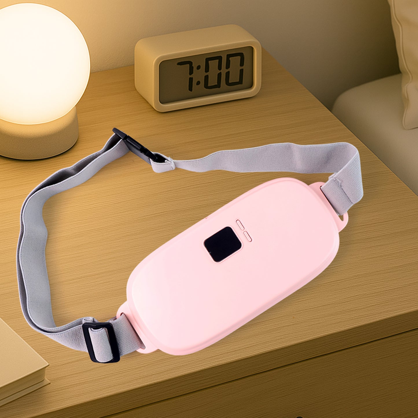 Rechargeable Heating Waist Belt for Period Pain & Body Pain Relief | Smart Warm Palace Belt with Heat & Vibration | Full Body Relaxation Heat Pad for Women