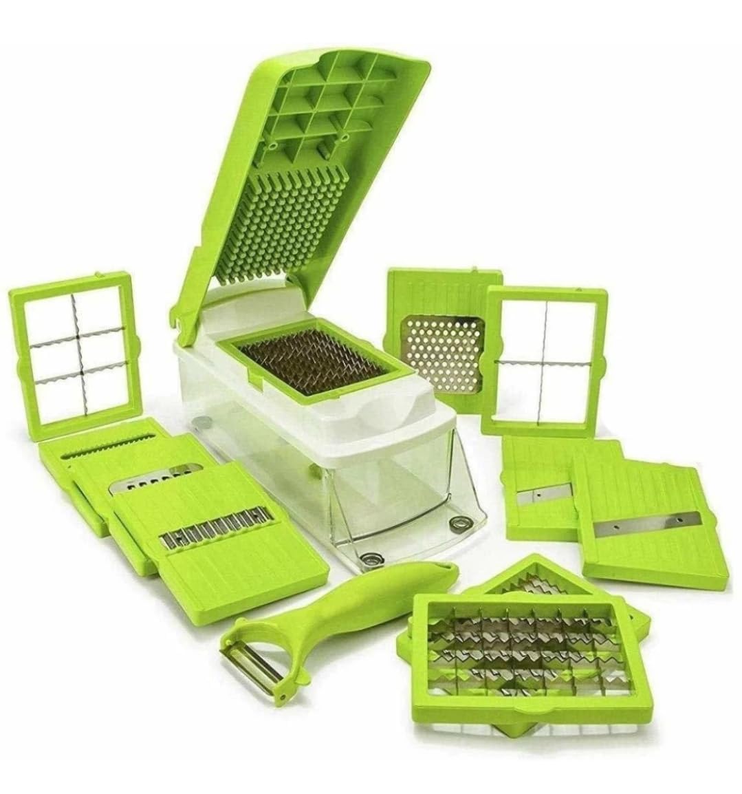SliceMate 14-in-1 Jumbo Vegetable Cutter & Slicer | Manual Grater, Dicer, Chopper, Peeler – Multipurpose Kitchen Tool