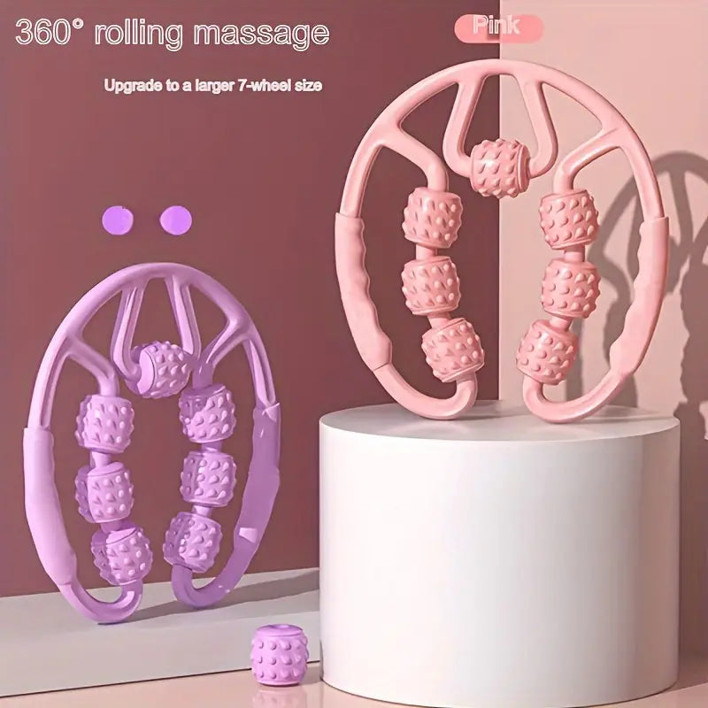8 & 10 Wheel Muscle Massage Roller – Full-Body Fitness Massager for Leg, Thigh, Calf, Neck & Waist | Deep Tissue Relief & Fatigue Recovery Roller