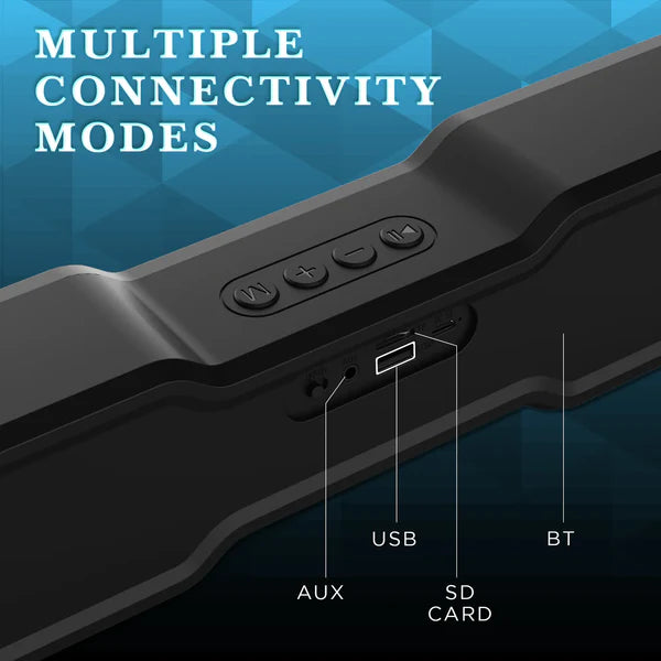 3D Sound Portable Bluetooth Wireless Speaker | 10W Super Bass Audio System with FM/USB/AUX/SD Card Support | Mini Home Theatre for Indoor & Outdoor Use