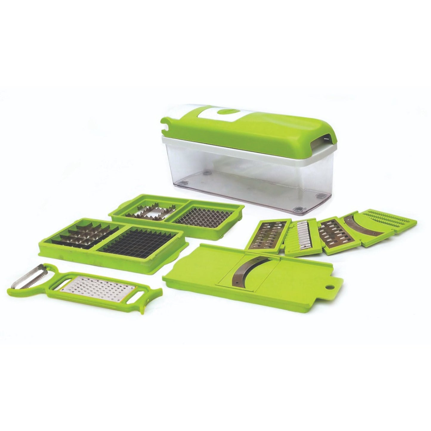 SliceMate 14-in-1 Jumbo Vegetable Cutter & Slicer | Manual Grater, Dicer, Chopper, Peeler – Multipurpose Kitchen Tool