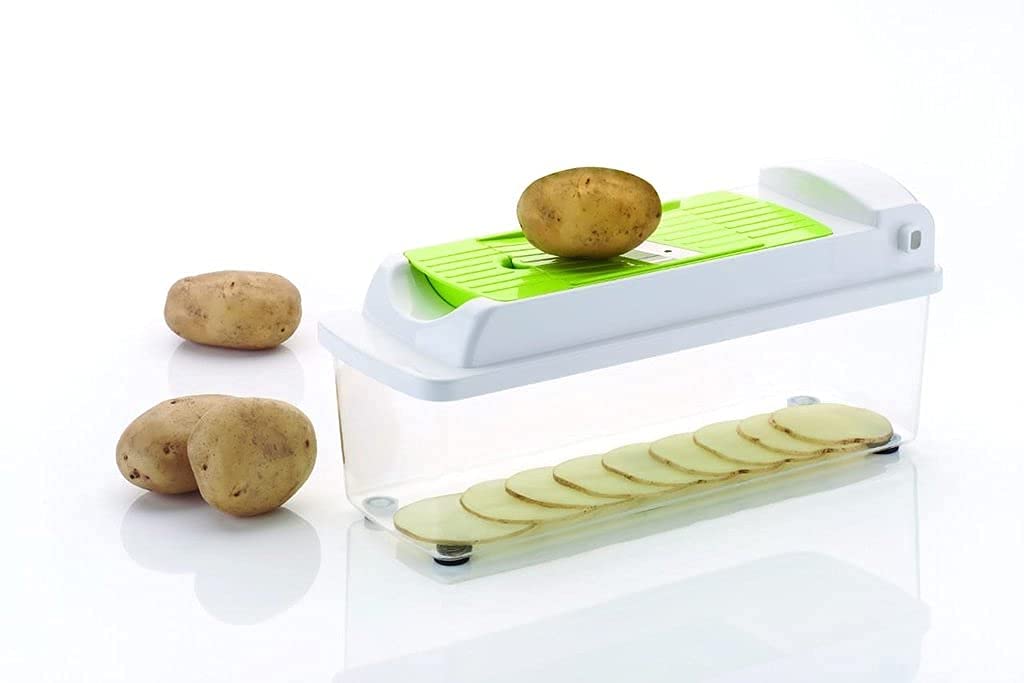 SliceMate 14-in-1 Jumbo Vegetable Cutter & Slicer | Manual Grater, Dicer, Chopper, Peeler – Multipurpose Kitchen Tool