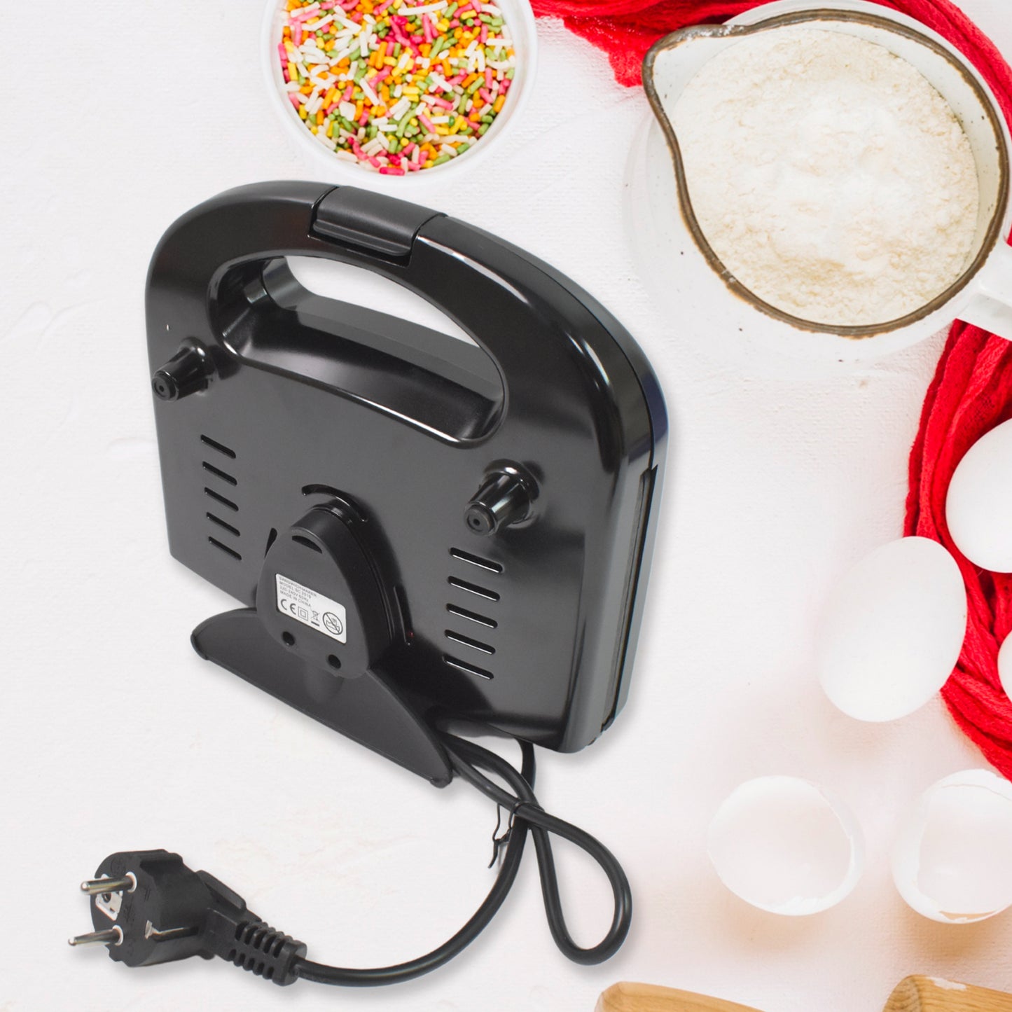 Non-Stick Sandwich Maker with Indicator Lights | Easy-to-Use & Easy-to-Clean | Cool-Touch Handle | Low-Fat Cooking