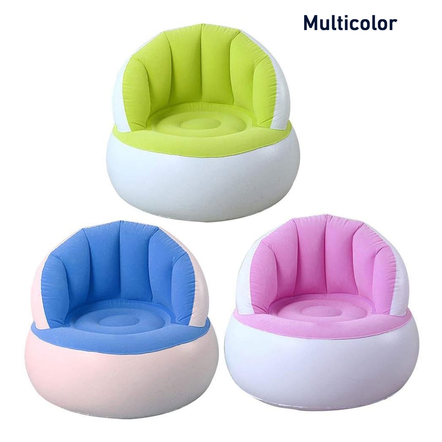 Kids Toy Inflatable Sofa Chair with Backrest – Soft Finger Sofa for Kids | Includes Foot Air Pump with Hose