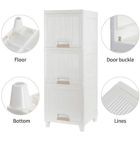 NeatNest 4-Layer Foldable Storage Drawer Cabinet | Multipurpose Plastic Organizer for Kitchen, Bathroom, Bedroom, Toys & Clothes