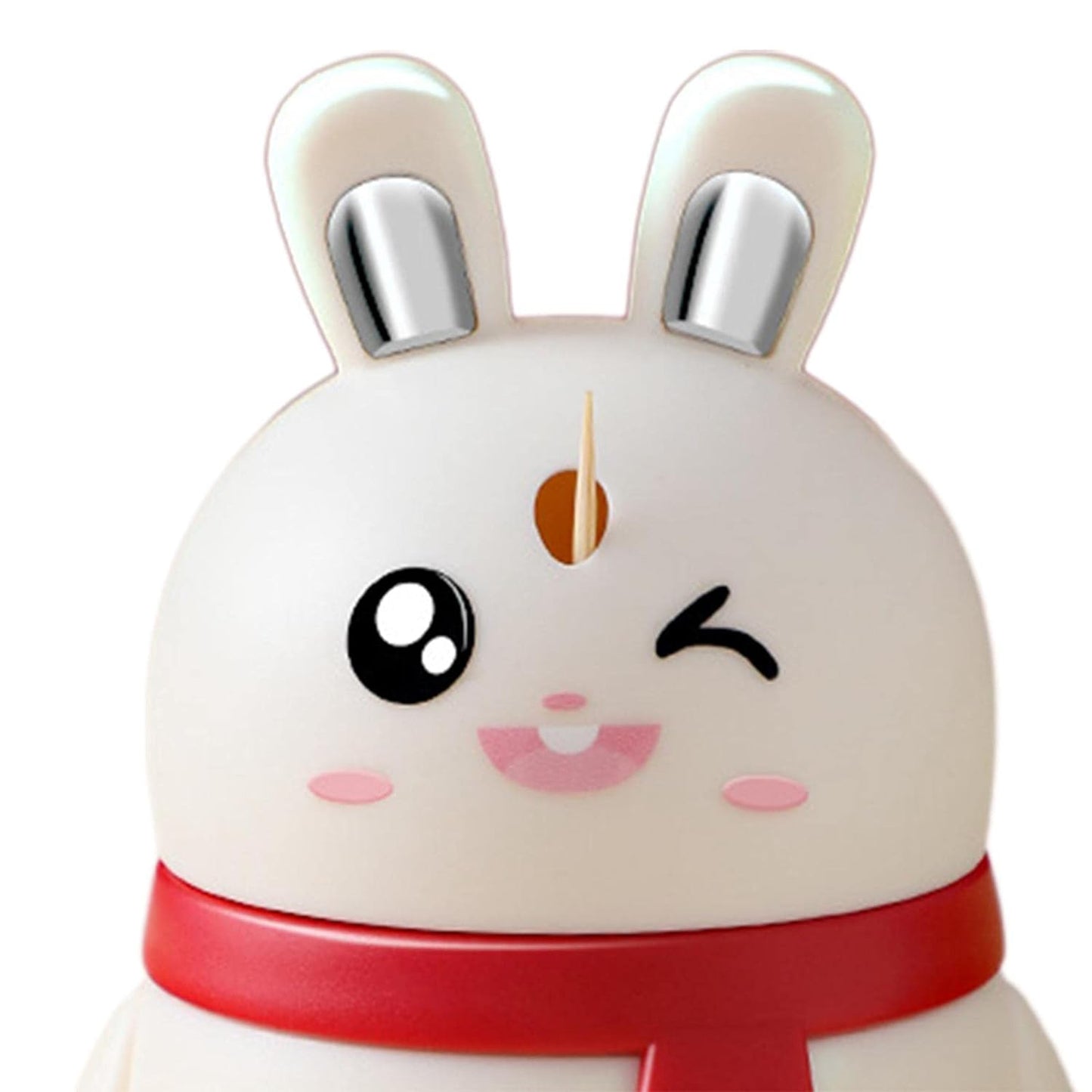 BunnyPop Toothpick Holder | Cute Rabbit-Shaped Toothpick Dispenser with Push-Press Pop-Up Design | Durable PP Material | Tabletop Decor & Dining Accessory