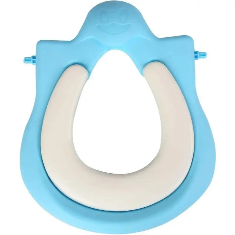 2-in-1 Potty Training Toilet Seat with Step Stool Ladder – Foldable Toddler Toilet Chair with Soft Cushion, Non-Slip Wide Step & Safety Handrails