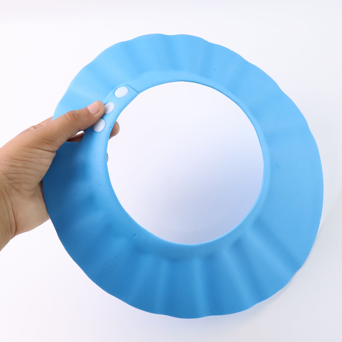 Adjustable Baby Shower Cap – Soft Bathing Shield for Kids | Eye & Ear Protection, Tear-Free Shampoo Hat with Snap Buttons