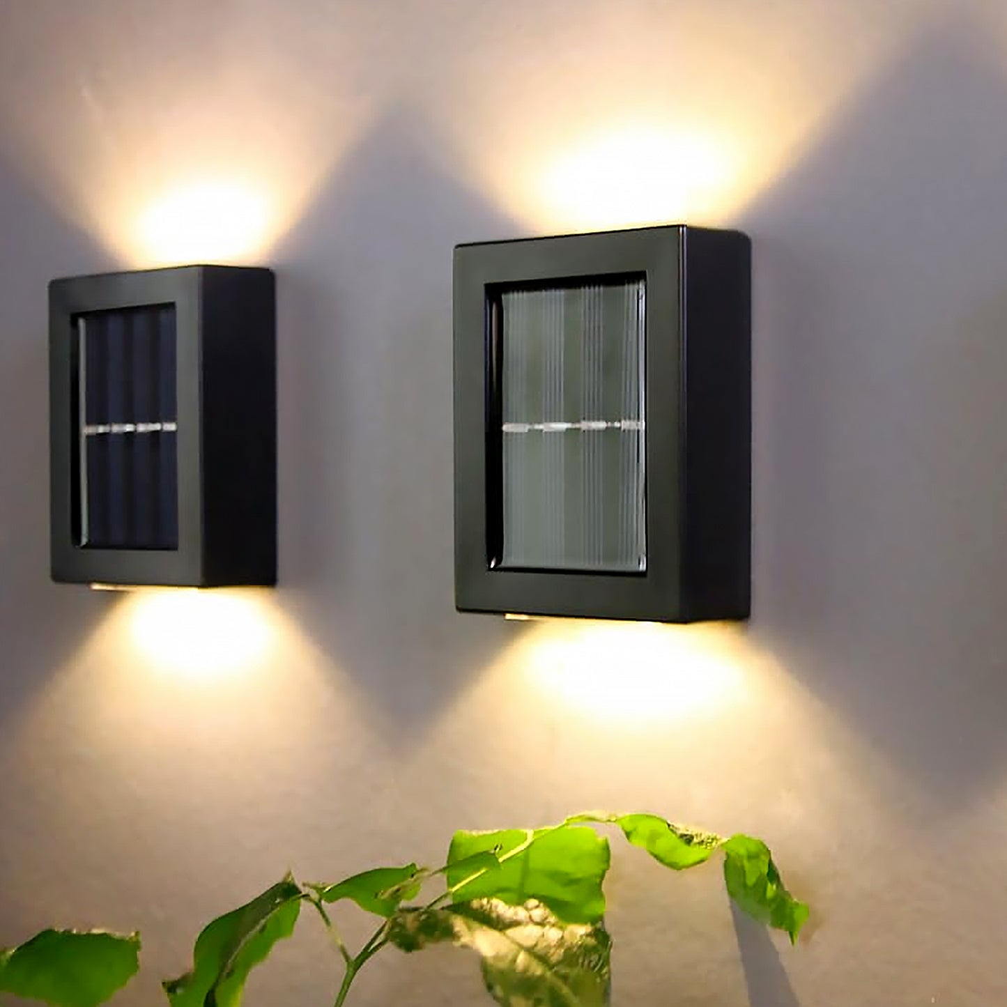 GlowEdge Solar Wall Light – Dual Beam LED Up & Down Outdoor Fence & Porch Lamp | Weatherproof, Wireless, Easy Install
