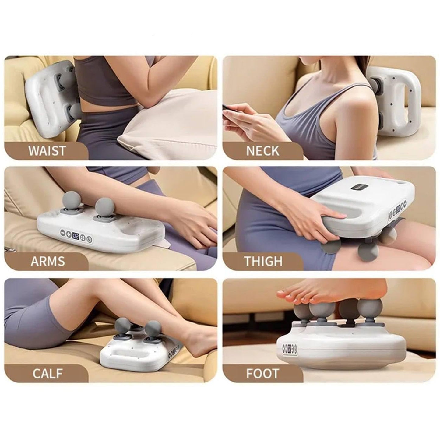 Deep Tissue Massage Gun with 4 Heads – Handheld Electric Massager for Pain Relief & Muscle Recovery – Adjustable Speed, Compact & Portable