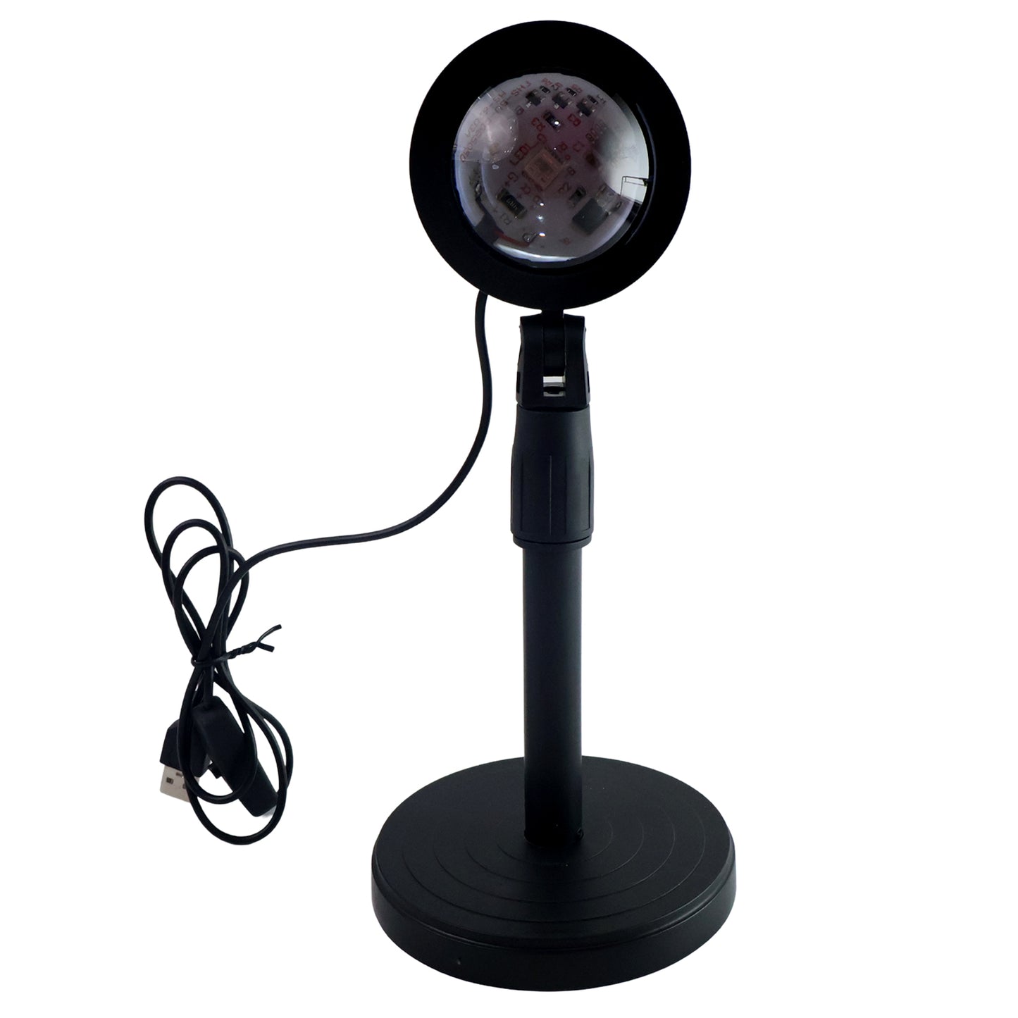 4 Colors Sunset Lamp | LED Projection Night Light with 360° Rotation & Adjustable Height | Sunset/Sunlight/Sunset-Red/Rainbow | USB Powered Room Decor Light for Photography, Bedroom, Gifts