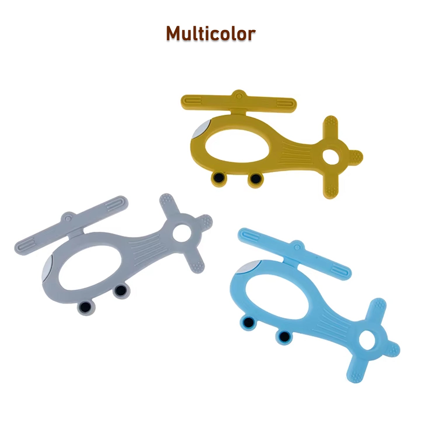 HeliChew Silicone Teether – Soothing Helicopter-Shaped Toy for Babies
