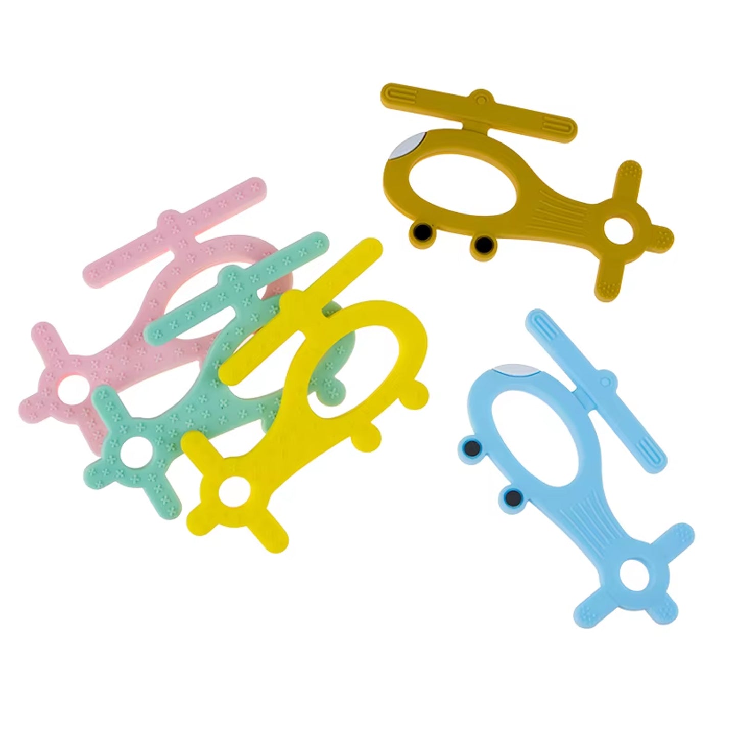 HeliChew Silicone Teether – Soothing Helicopter-Shaped Toy for Babies