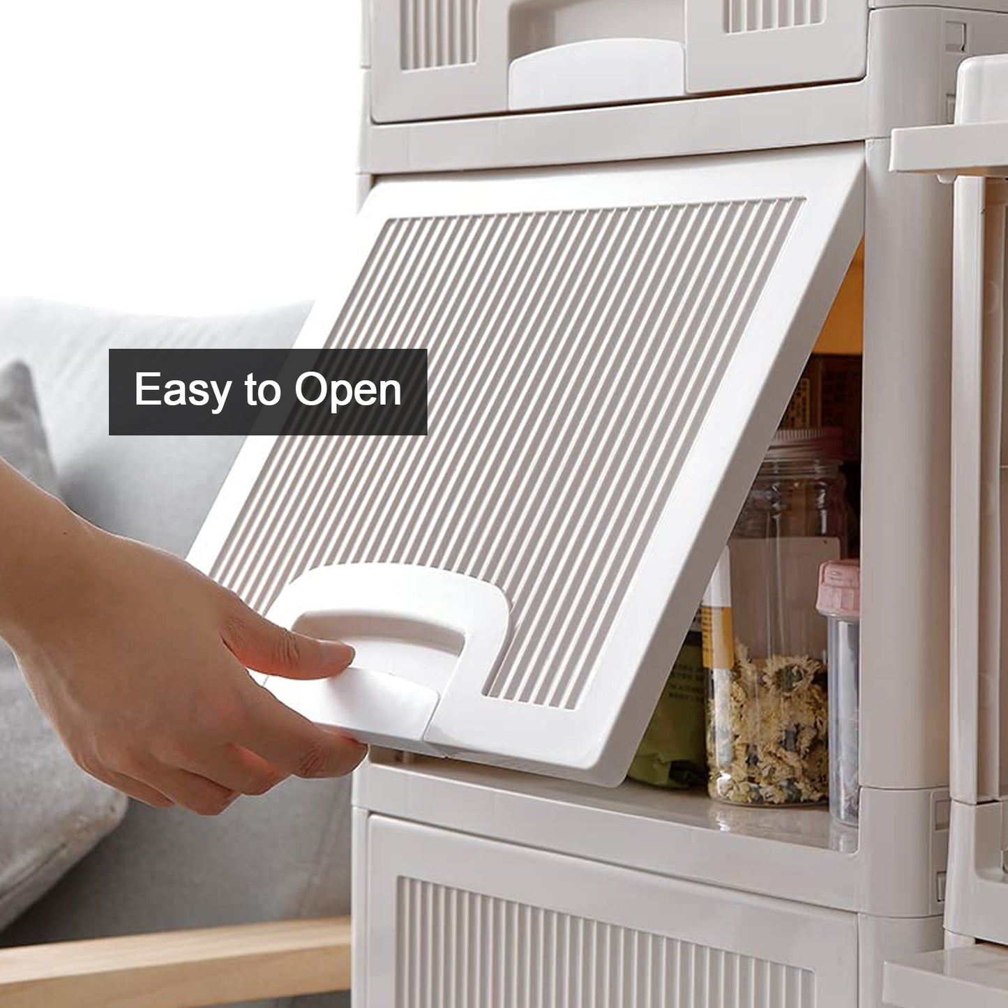 NeatNest 4-Layer Foldable Storage Drawer Cabinet | Multipurpose Plastic Organizer for Kitchen, Bathroom, Bedroom, Toys & Clothes