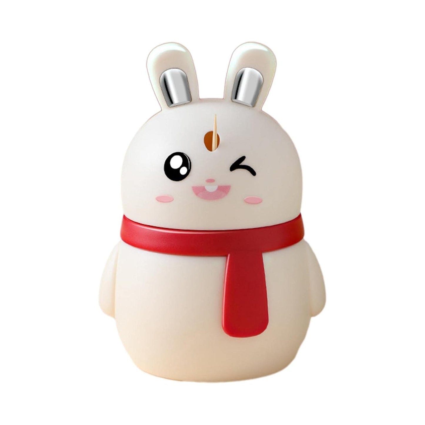 BunnyPop Toothpick Holder | Cute Rabbit-Shaped Toothpick Dispenser with Push-Press Pop-Up Design | Durable PP Material | Tabletop Decor & Dining Accessory