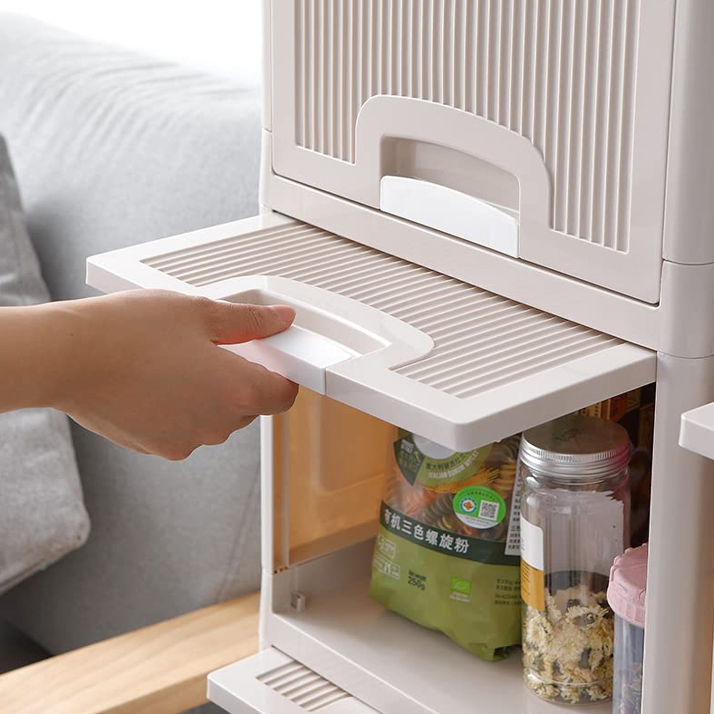 NeatNest 4-Layer Foldable Storage Drawer Cabinet | Multipurpose Plastic Organizer for Kitchen, Bathroom, Bedroom, Toys & Clothes