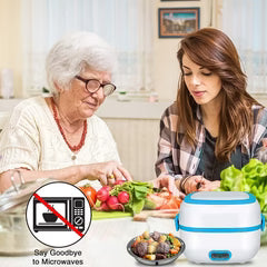 Electric Lunch Box 220V | Portable Food Warmer with Stainless Steel Container | Fast Heating | For Office, Home, Car & Truck