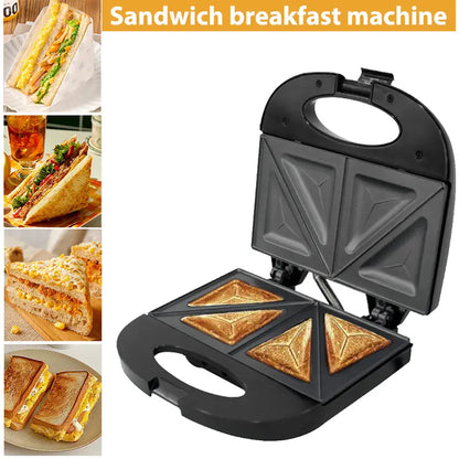Non-Stick Sandwich Maker with Indicator Lights | Easy-to-Use & Easy-to-Clean | Cool-Touch Handle | Low-Fat Cooking