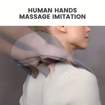 Rechargeable Neck, Shoulder & Full Body Massager with Heat | Shiatsu Deep Tissue Kneading for Pain Relief – Portable, Cordless & Hands-Free