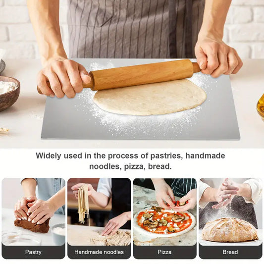 Premium Stainless Steel Anti-Bacterial Chopping Board | Rust-Resistant & Hygienic Cutting Surface | Heavy-Duty Kitchen Board with Bent Edge