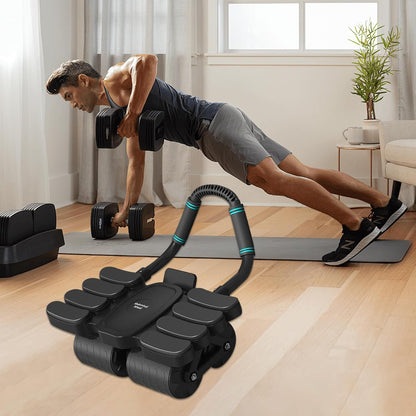 Automatic Rebound Abdominal Wheel with Elbow Support & 4 Silent Rollers – Core Strength Trainer for Plank & Ab Workouts – Heavy-Duty Fitness Equipment