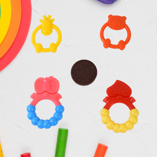 CuddleChew Bear Teether – Soft Silicone Teething Ring for Babies