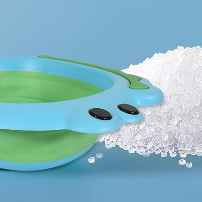 Frog Shape Foldable Baby Wash Basin – Space-Saving, Multi-Function, Easy-Clean & Lightweight