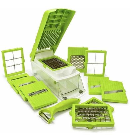 SliceMate 14-in-1 Jumbo Vegetable Cutter & Slicer | Manual Grater, Dicer, Chopper, Peeler – Multipurpose Kitchen Tool