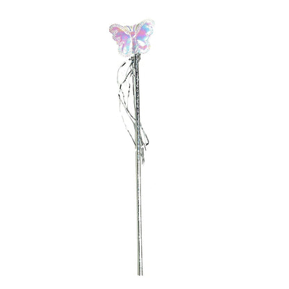 Baby Girl's Fairy Nylon Butterfly Wings Costume – Butterfly Fairy Angel Wings with Wand & Hairband | Multi-Color | Party Dress-Up Accessory