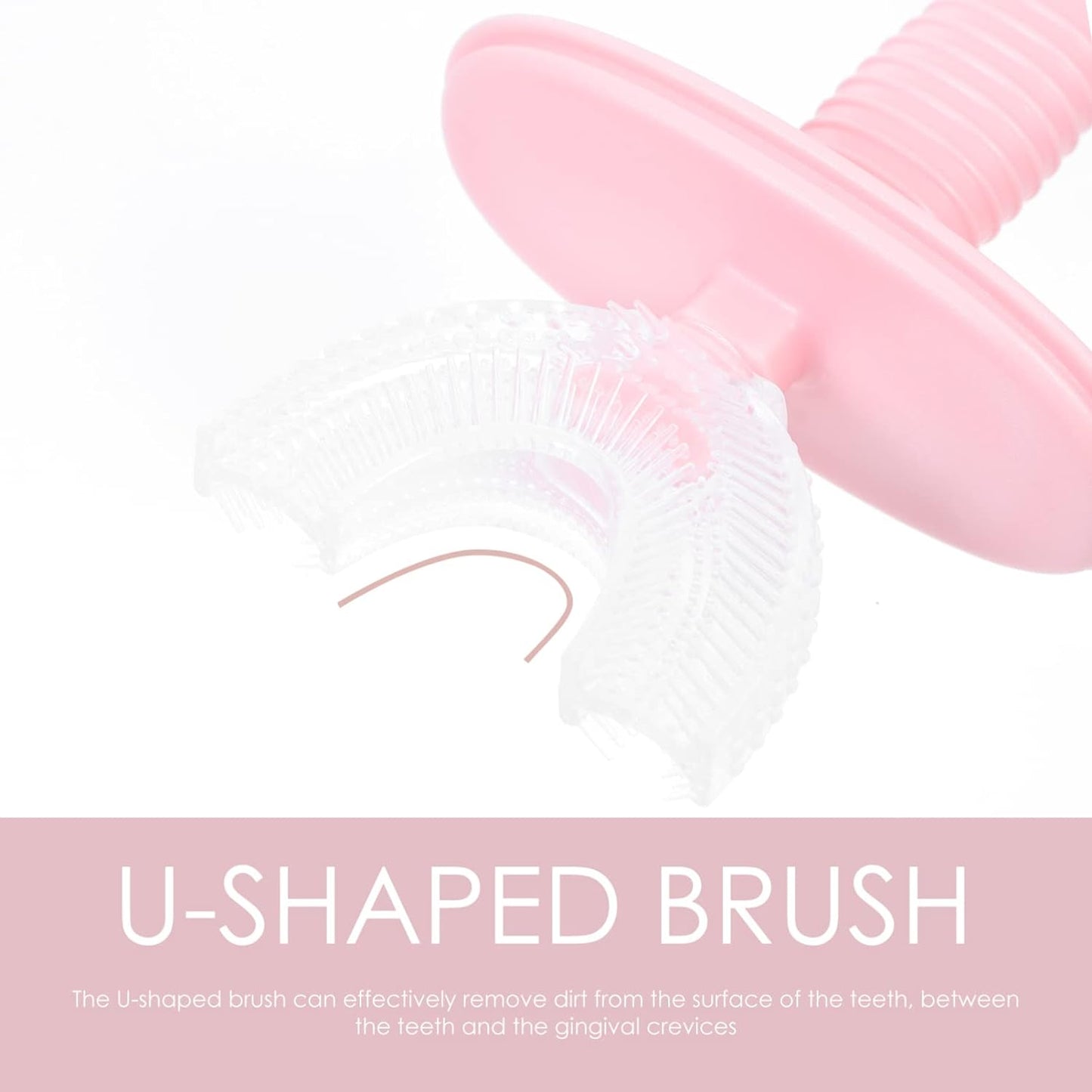 U-Shaped Kids Silicone Toothbrush for 2–6 Years | 360° Soft Bristle Baby Toothbrush for Gentle Cleaning & Gum Protection | BPA-Free, Easy Grip