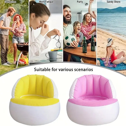 Kids Toy Inflatable Sofa Chair with Backrest – Soft Finger Sofa for Kids | Includes Foot Air Pump with Hose