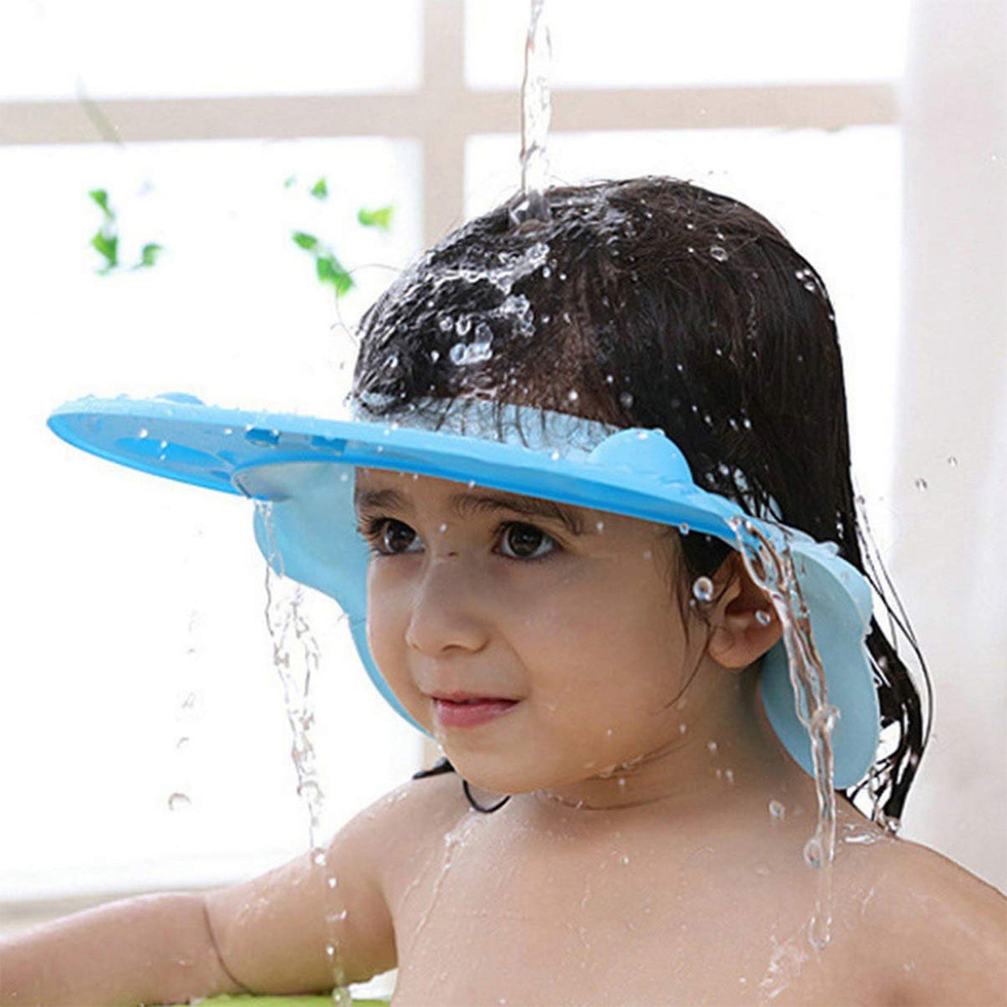Baby Silicone Shower Cap – Adjustable Shampoo Hat for Infants & Toddlers | Soft Bath Visor for Eye & Ear Protection