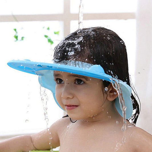 Baby Silicone Shower Cap – Adjustable Shampoo Hat for Infants & Toddlers | Soft Bath Visor for Eye & Ear Protection