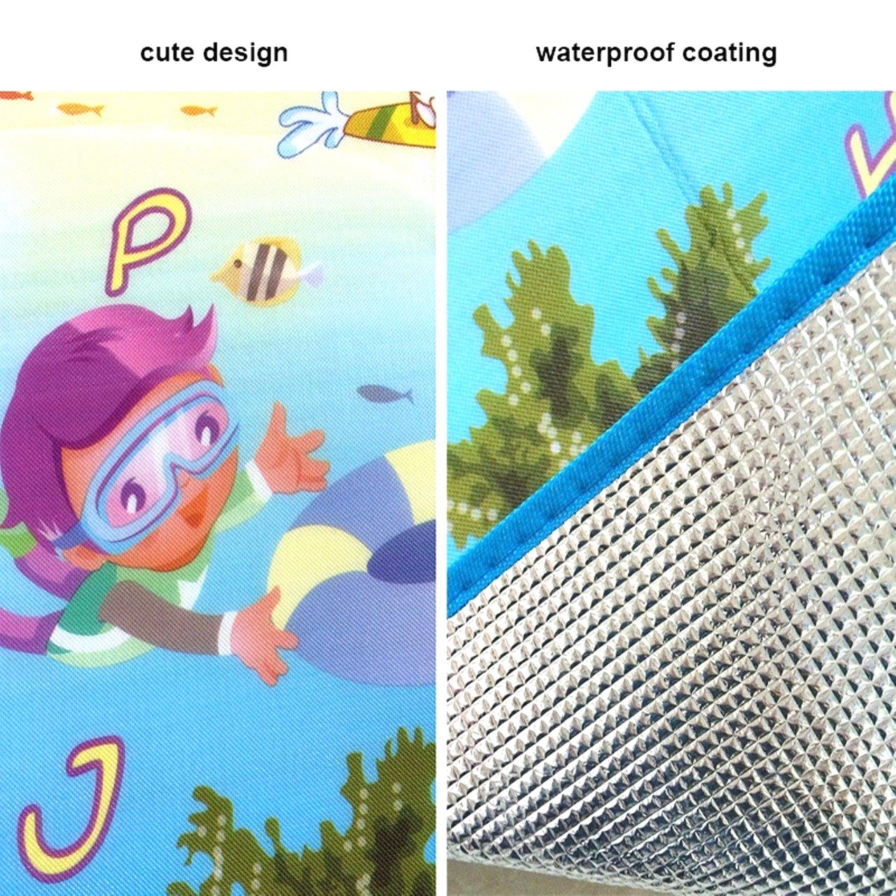 Waterproof Baby Play Crawl Floor Mat for Kids – Soft Foam Tummy Time Mat with Double-Sided Design | Portable & Cushioned Play Area for Home, School, Picnic