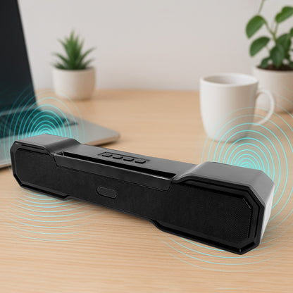 3D Sound Portable Bluetooth Wireless Speaker | 10W Super Bass Audio System with FM/USB/AUX/SD Card Support | Mini Home Theatre for Indoor & Outdoor Use