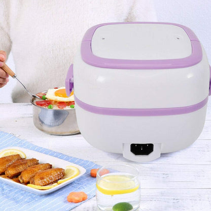 Electric Lunch Box 220V | Portable Food Warmer with Stainless Steel Container | Fast Heating | For Office, Home, Car & Truck