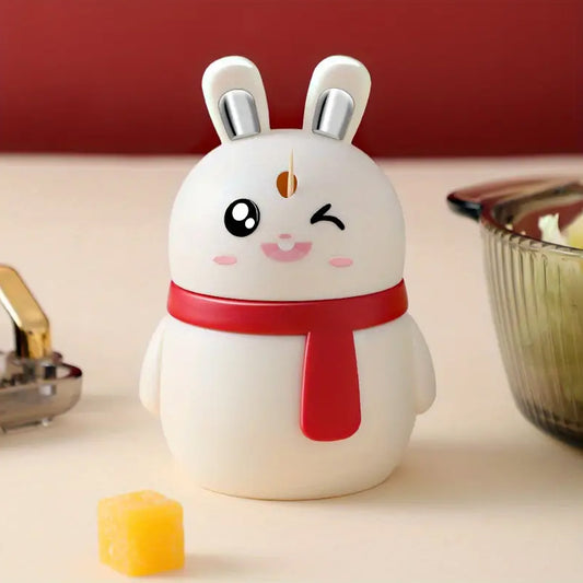 BunnyPop Toothpick Holder | Cute Rabbit-Shaped Toothpick Dispenser with Push-Press Pop-Up Design | Durable PP Material | Tabletop Decor & Dining Accessory