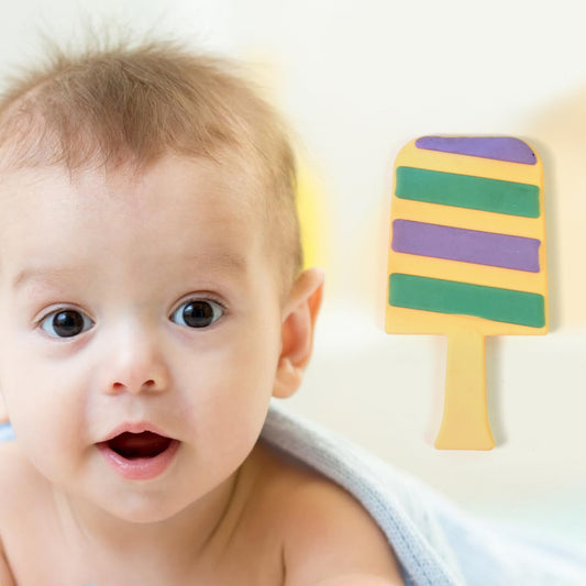 CandyGrip Silicone Teether for Babies – BPA-Free, Easy-to-Hold Chew Toy (6–12 Months)