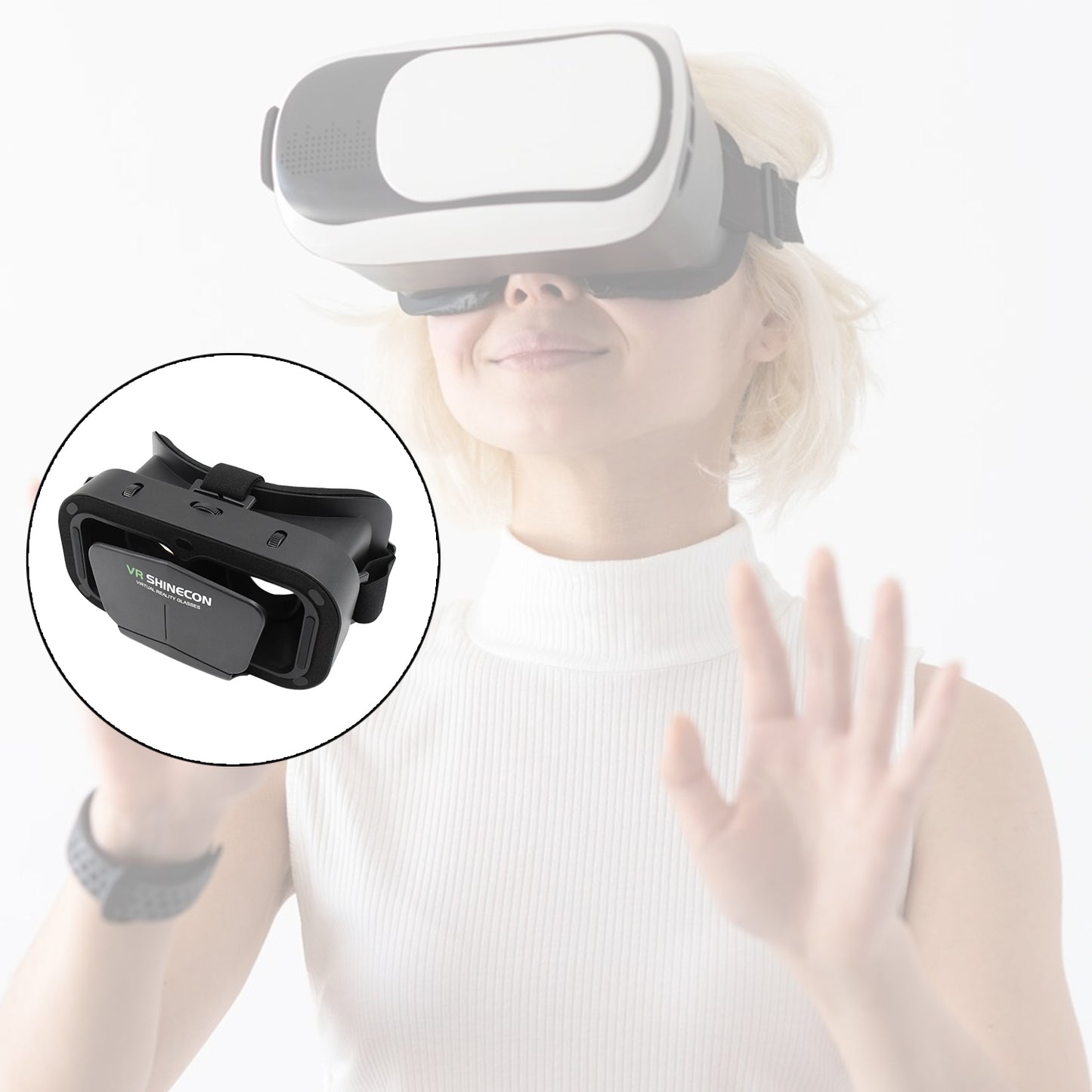 3D VR Headset Compatible with iPhone & Android – Virtual Reality Goggles for 3D Movies, Video Games & Immersive VR Experiences