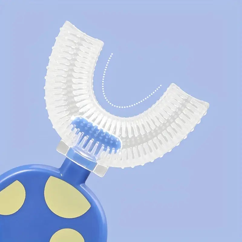U-Shaped Kids Silicone Toothbrush for 2–6 Years | 360° Soft Bristle Baby Toothbrush for Gentle Cleaning & Gum Protection | BPA-Free, Easy Grip