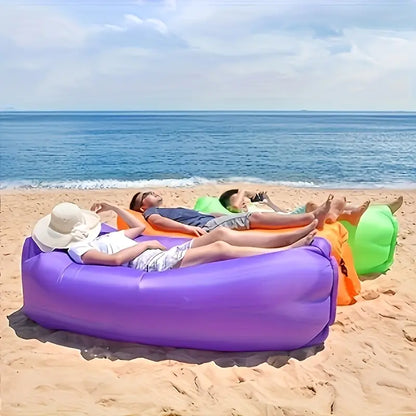 Camping Inflatable Lounger Sofa – Lightweight, Durable, Easy 10-Second Inflation | Portable Air Sofa with Headrest Support | Indoor & Outdoor Relaxation