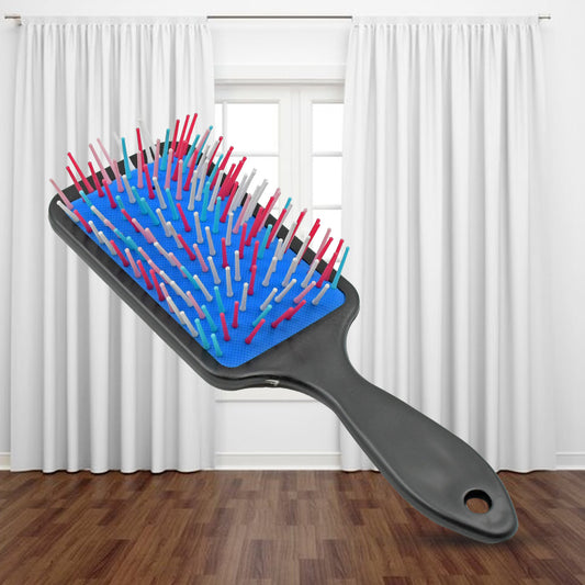 Massage Comb & Hair Brush – Ergonomic Paddle Detangling Comb for All Hair Types | Scalp Massager for Men, Women & Kids | Anti-Slip Handle, Protects Hair from Breakage & Split Ends