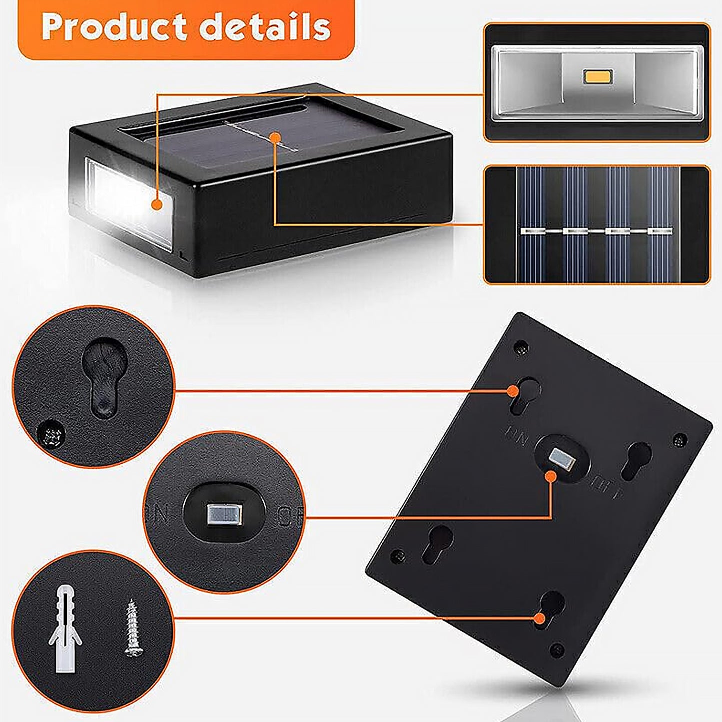 GlowEdge Solar Wall Light – Dual Beam LED Up & Down Outdoor Fence & Porch Lamp | Weatherproof, Wireless, Easy Install