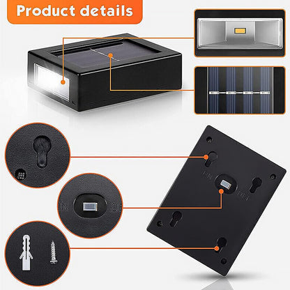 GlowEdge Solar Wall Light – Dual Beam LED Up & Down Outdoor Fence & Porch Lamp | Weatherproof, Wireless, Easy Install